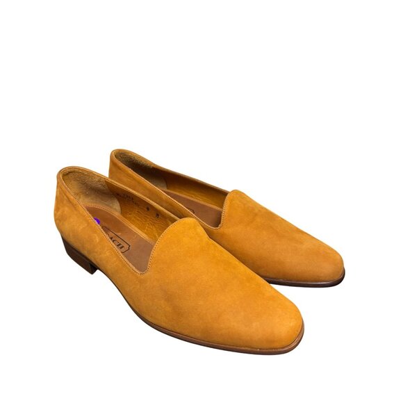 Coach Brown Suede Loafers Size 8 Made In Italy - Picture 1 of 8